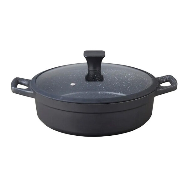 CACEROLA CIRCULAR CON TAPA DE 28CM CON ANTIADHERENTE CUORI NERO CACEROLA CIRCULAR CON TAPA DE 28CM CON ANTIADHERENTE CUORI NERO