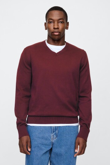 Buzo Algodòn Escote V Hombre Noir Red 796