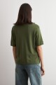 Remera oversized verde oliva