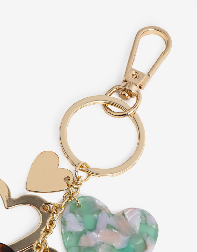 Llavero Lluvia chapas Llavero Y Bag Charm Corazones - Combinacion Multicolor