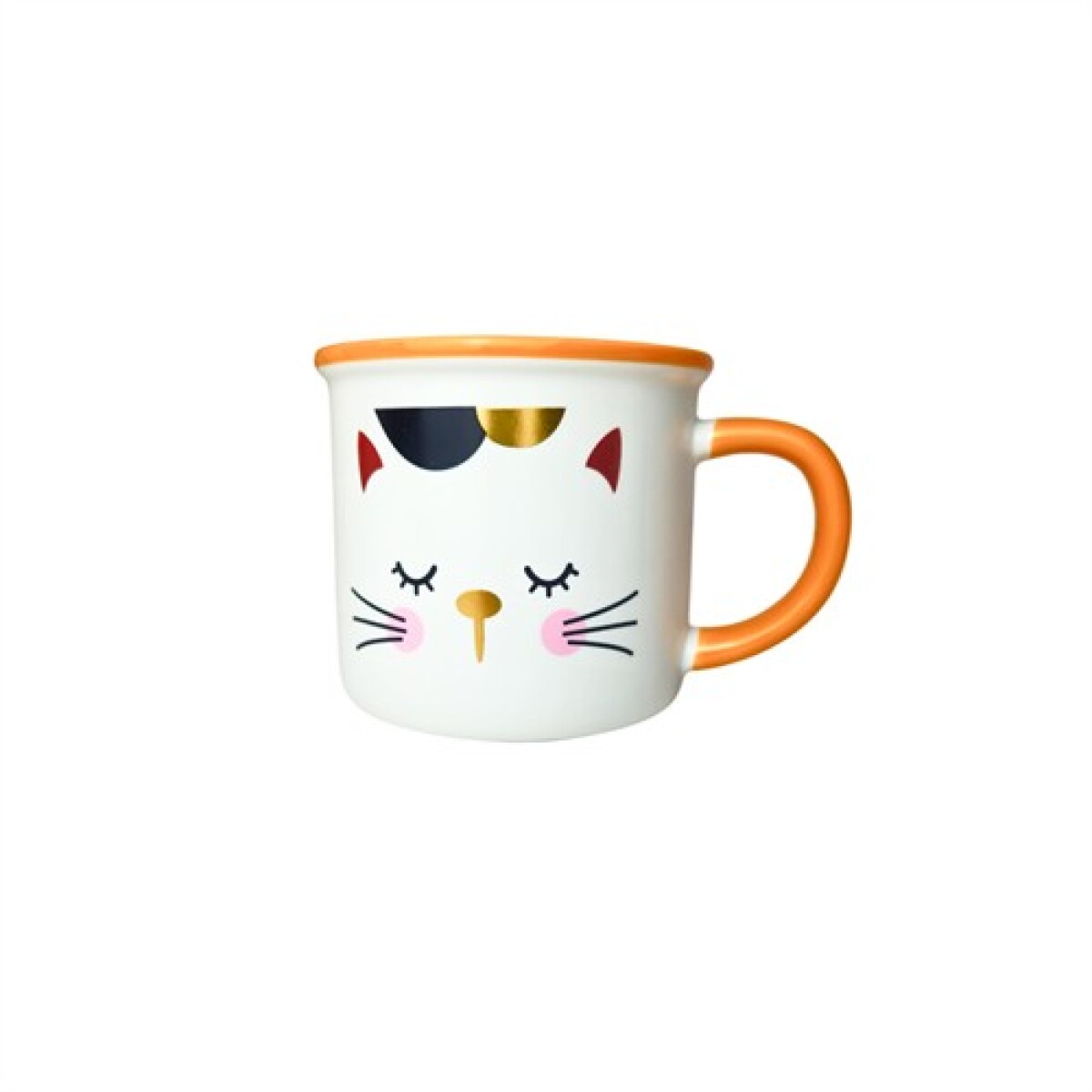 Taza de ceramica vintage gato - Naranja 