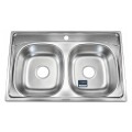 PILETA DOBLE ACERO INOXIDABLE 84 X 48 DE SOBREPONER PILETA DOBLE ACERO INOXIDABLE 84 X 48 DE SOBREPONER