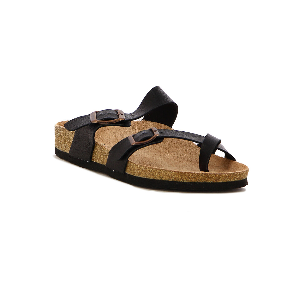 Sandalias Mujer Darkness Tiras Cruzadas - Negro 