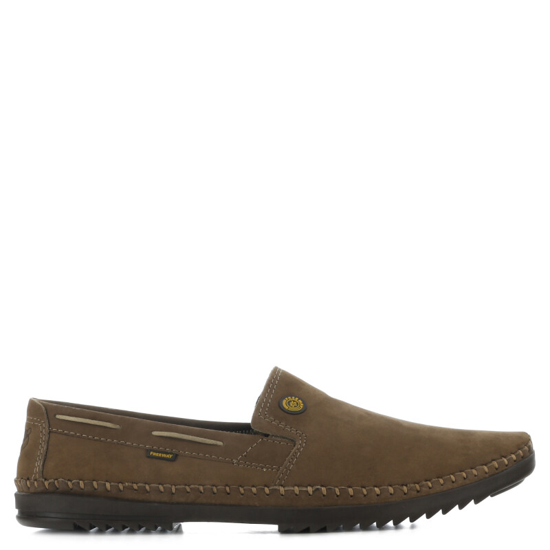 Zapato de Hombre Freeway Casual Marrón Alga (Nobuk)