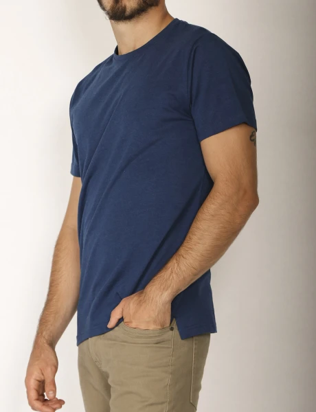 520858 T-SHIRTS HARRY MORGAN Azul Piedra Melange