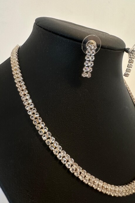 Conjunto strass plata Conjunto strass plata