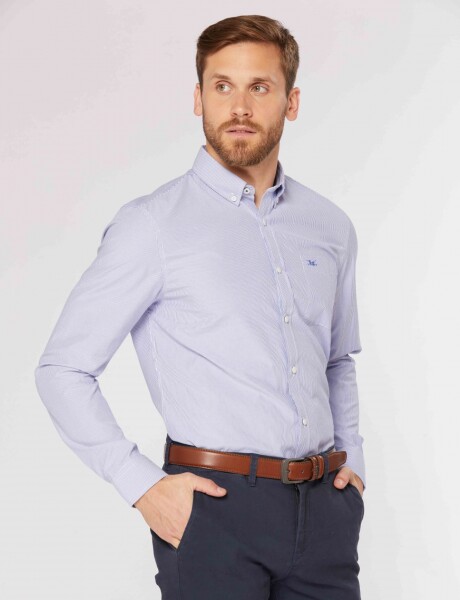 CAMISA RAYADA Azul