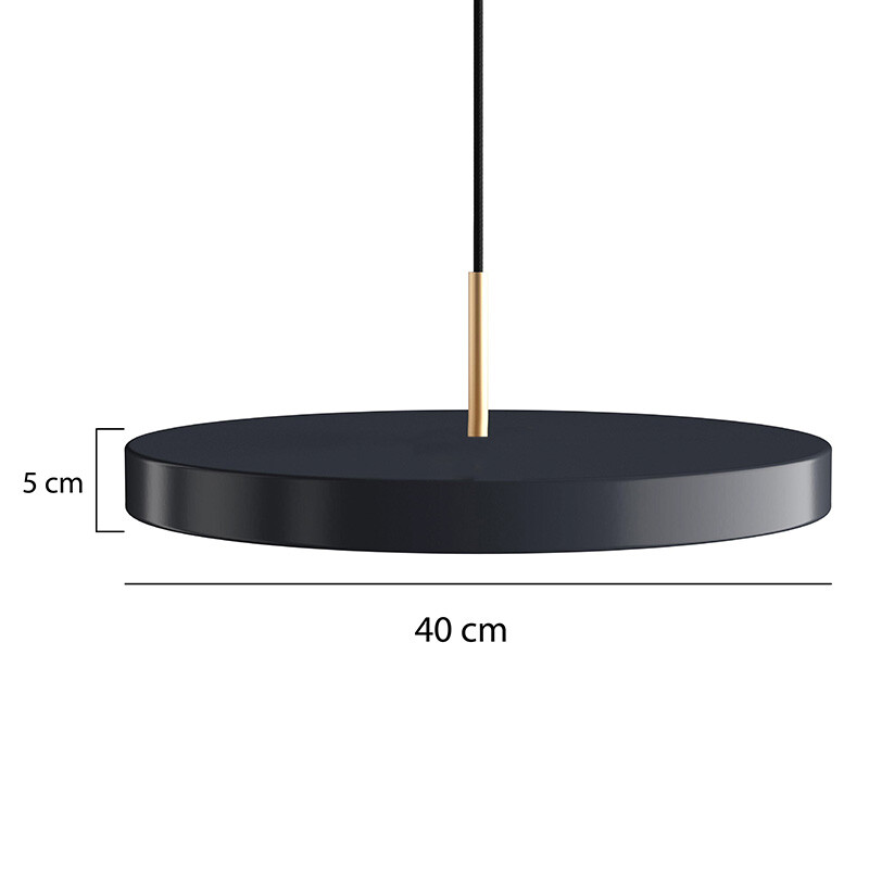 ACMF400 Luminaria LED Colgante Florence Mediana Negra 36W