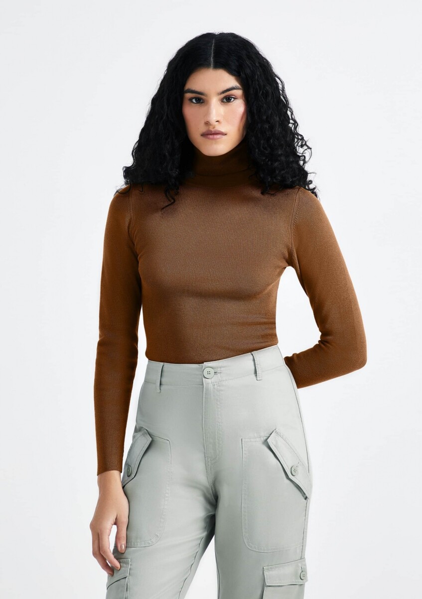 BLUSA MANGA LARGA CUELLO ALTO - BLUSA ML FEM 