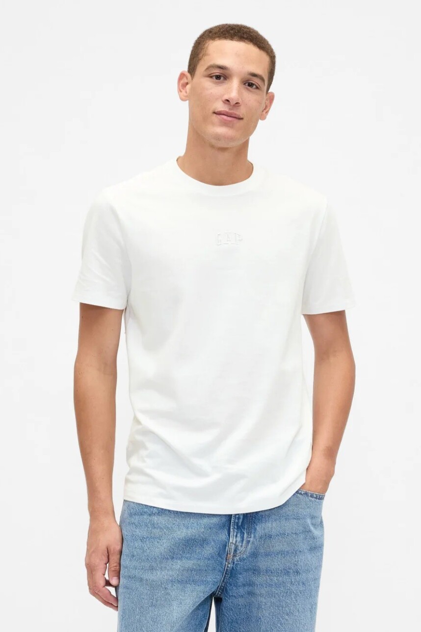 Remera Mini Logo Gap Hombre New Off White V2