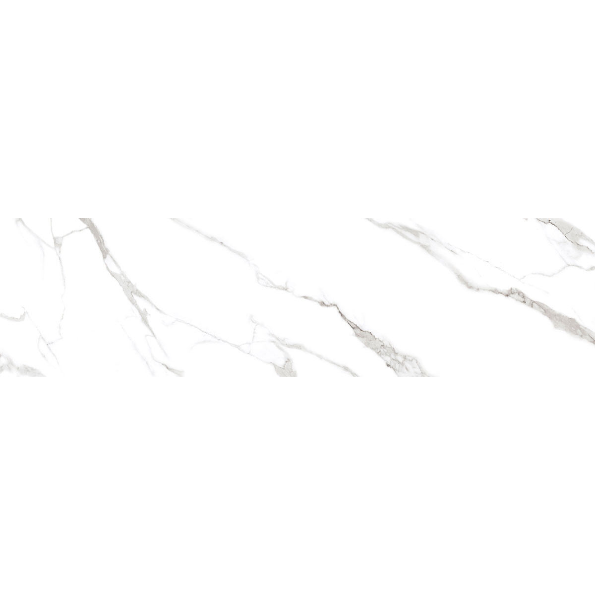 Porcelanato Blanco Marmolado Brillo 80X300Cm Piso Pared 