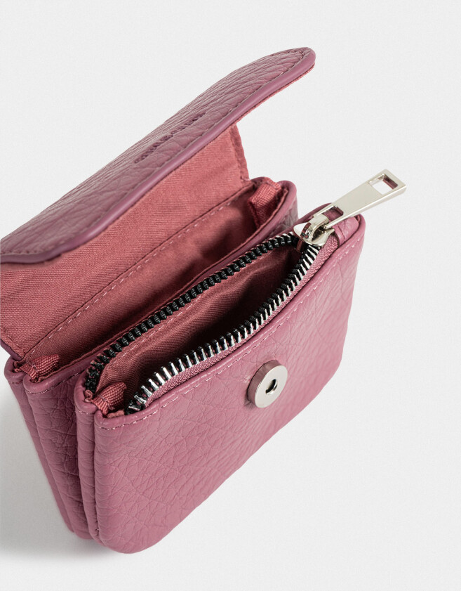 Billetera Billetera Efecto Croco Uva - Violeta Uva
