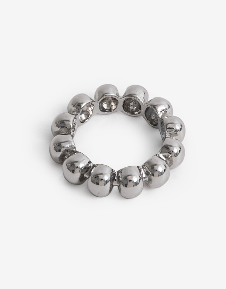 Anillos Medianos y Grandes Special Price Anillo Esferas Metal Plateado - Plateado Rodio