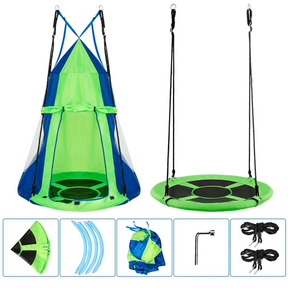 Hamaca 2 En 1 Carpa Colgante Circular Casa De Juego 
