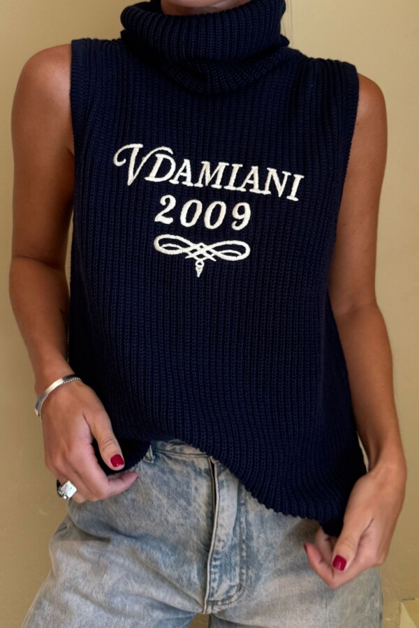 Chaleco Tejido Vdamiani Azul