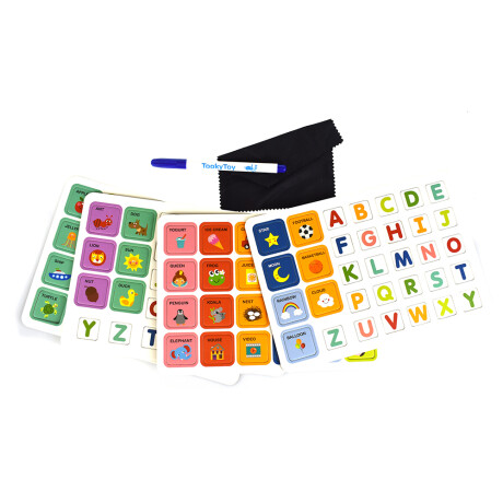 Caja Magnética Puzzle Didáctico Letras Alfabeto Madera Niños Multicolor