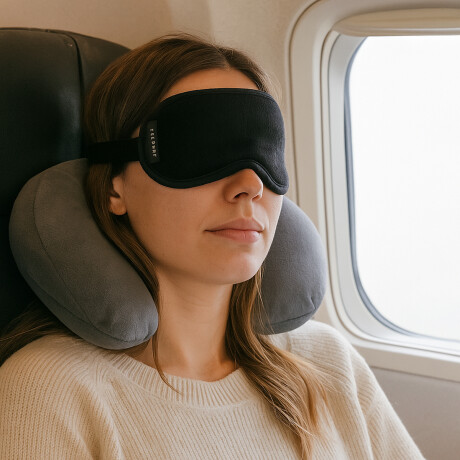 Tapaojos para viaje Negro