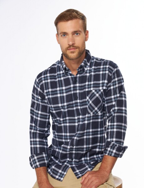 CAMISA LEÑADORA CUADROS Azul