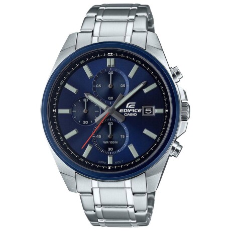 Reloj Análogo Casio Edifice EFV-610DB-2AVUDF Alta Gama Plateado,Azul,Azul