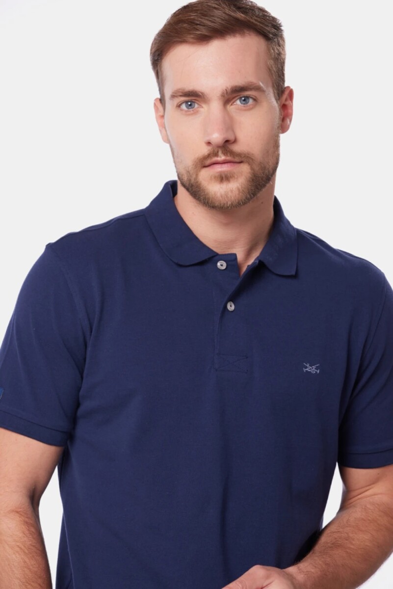 REMERA POLO LISA - Azul 