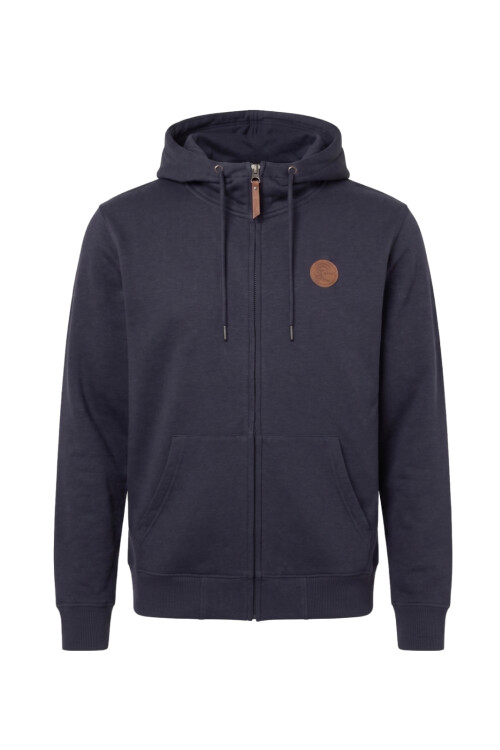 Campera O'Neill Full Zip Leather Patch Azul
