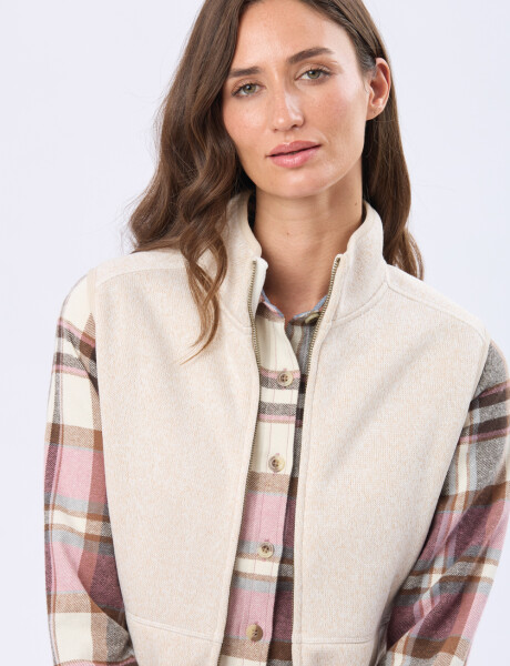 CHALECO CUELLO ALTO Crudo