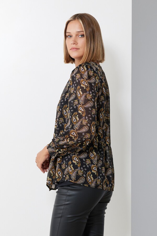 Blusa Gasa NEGRO/MULTI