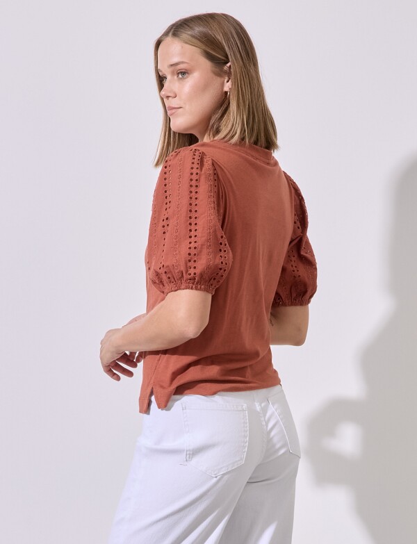 Blusa Broderie TERRACOTA