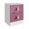 Mesa De Luz Infantil Con 2 Cajones Flex Rosa/celeste Mesa De Luz Infantil Con 2 Cajones Flex Rosa/celeste