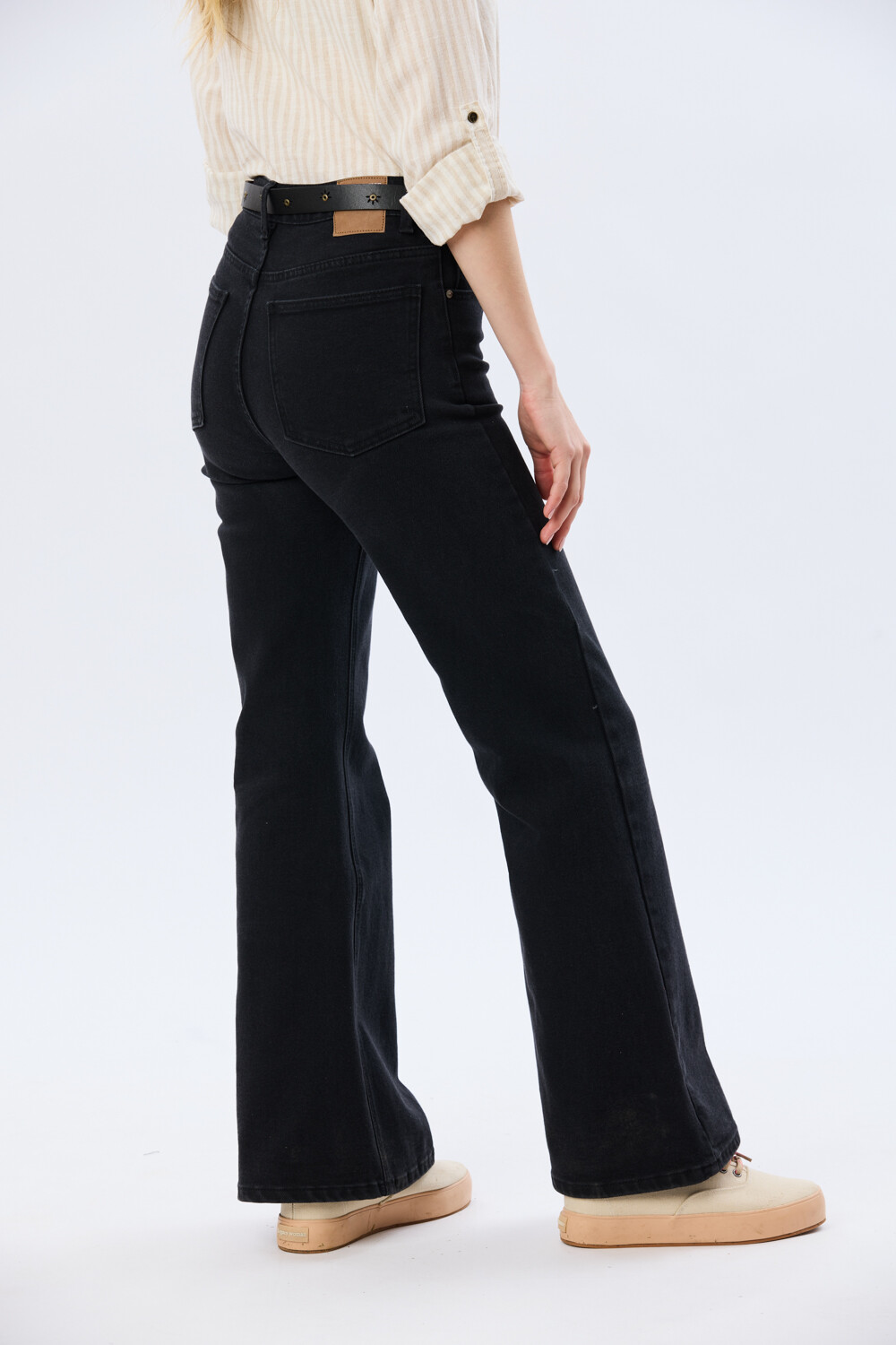 PANTALÓN DE JEAN WIDE LEG Negro