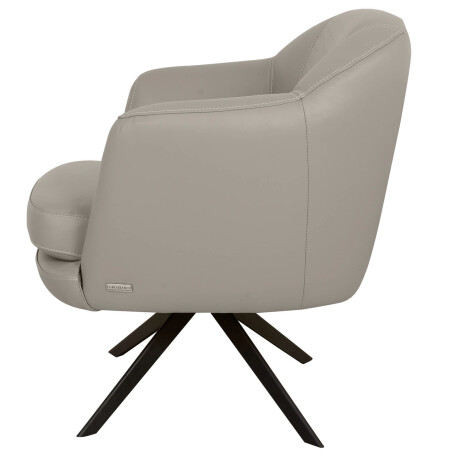 BUTACA GIRATORIA 1 CUERPO CUERO-100-NATURAL GRIS 1004 GREY