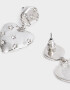Aros Colgantes Cortos Limited Edition Aros Colgantes Cortos De Corazón - Plateado
