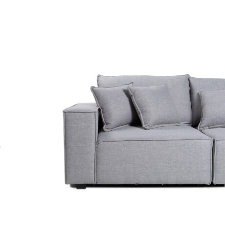 Sofá Modular Maia (4 módulos) - Tela Microfibra 18006 (Gris)