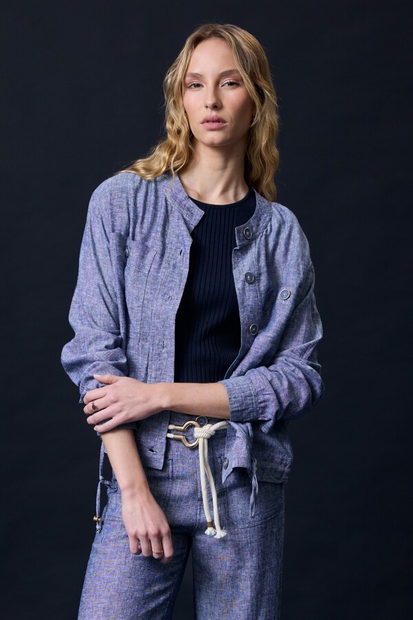 Chaqueta Lino AZUL