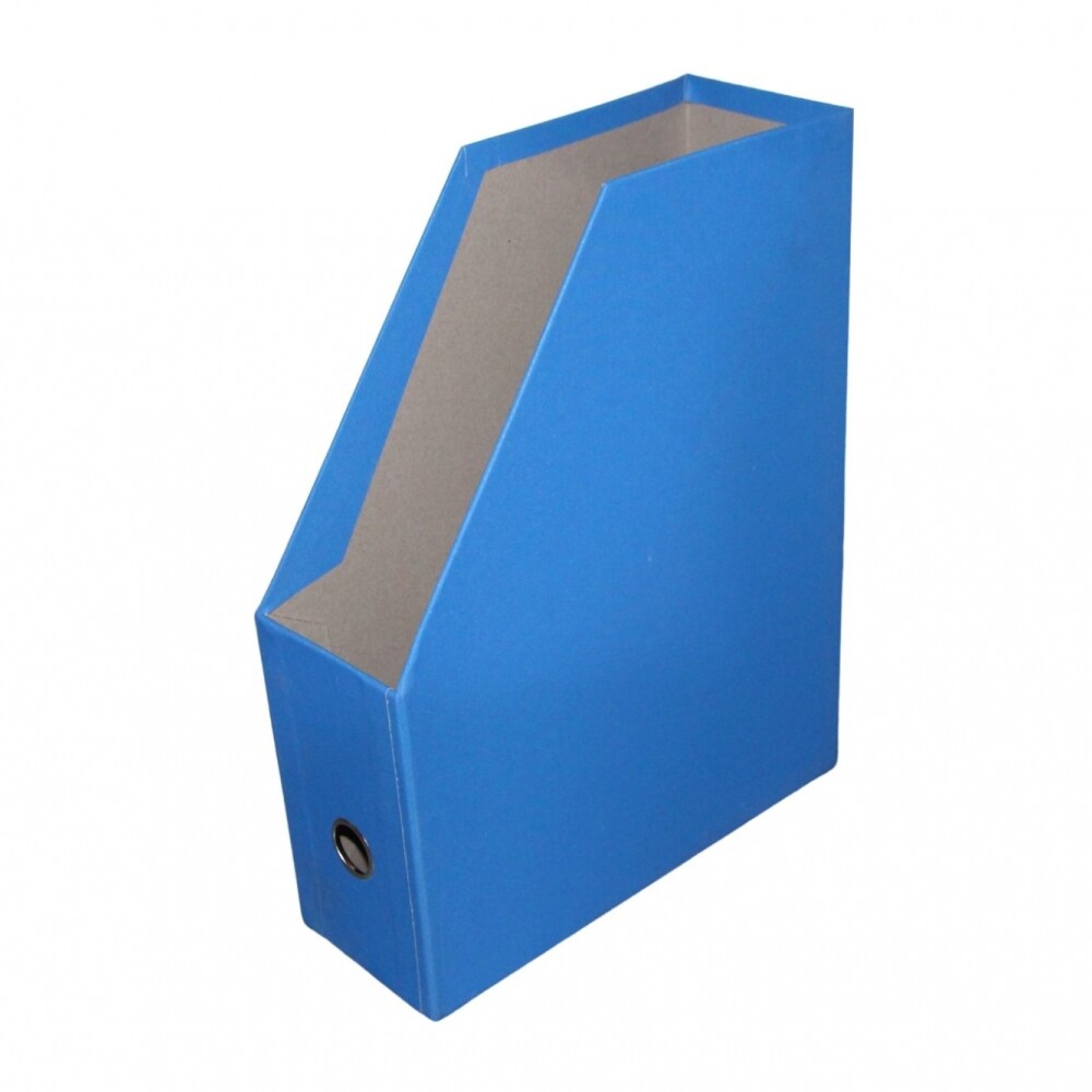 CAJA DE CARTON FORRADA COLOR AZUL