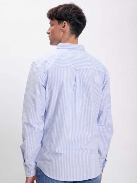 Camisa oxford rayas Blanco