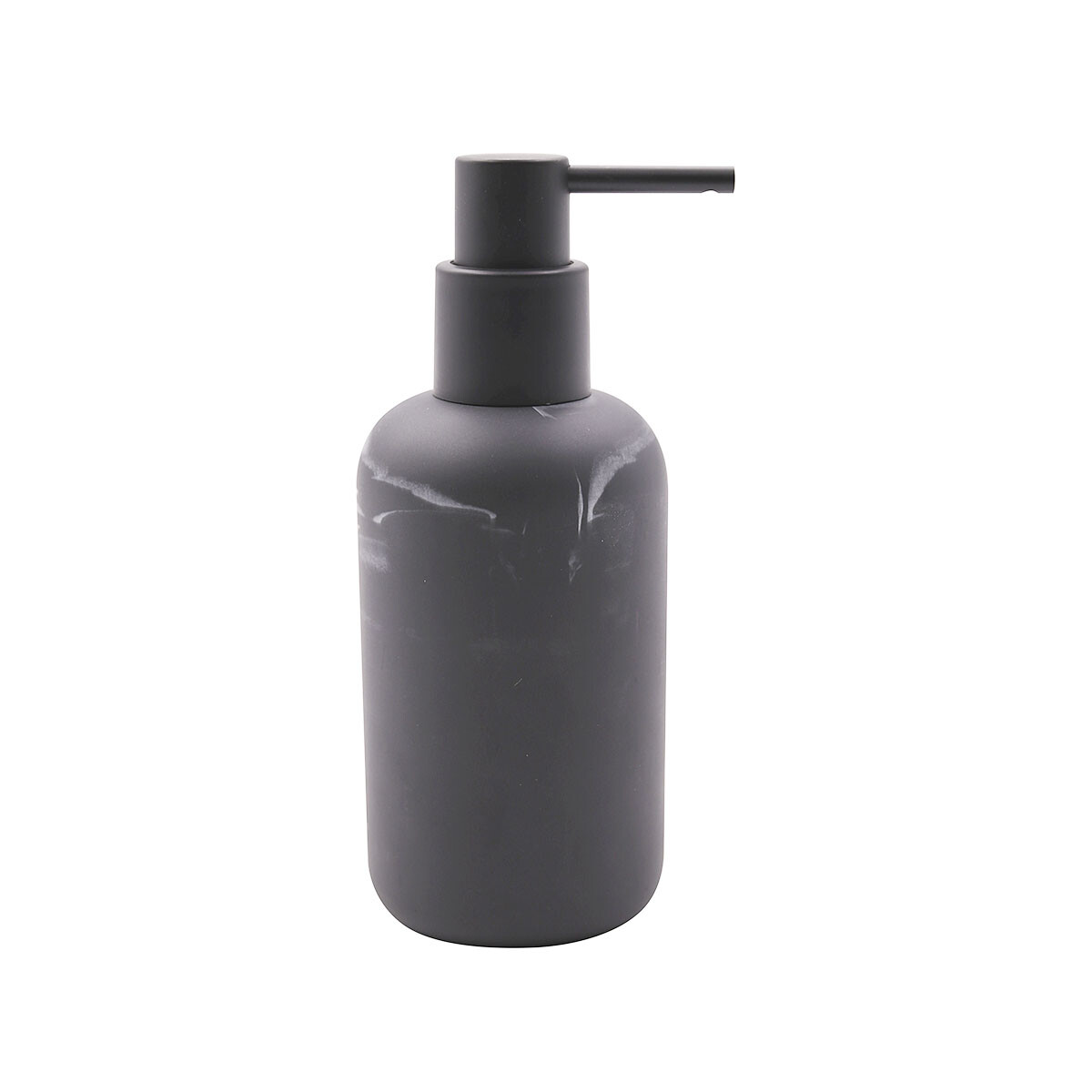 Dispensador Jabón de Resina y Madera 18 cm - NEGRO 