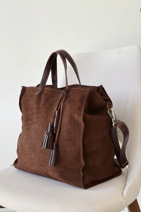 Bolso Ámbar Chocolate Croco