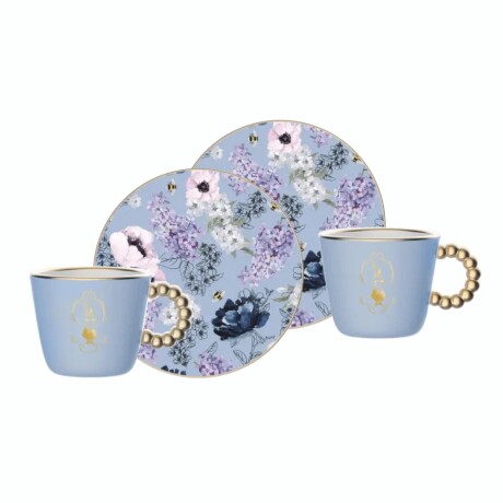 Set 2 Tazas Con Platos De Porcelana BIALETTI Bridgerton Set 2 Tazas Con Platos De Porcelana BIALETTI Bridgerton