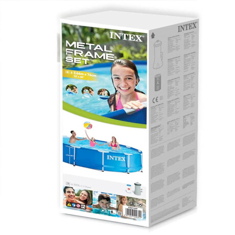 Piscina Intex Estructural 6503 L 366cm x 76cm + Bomba Azul