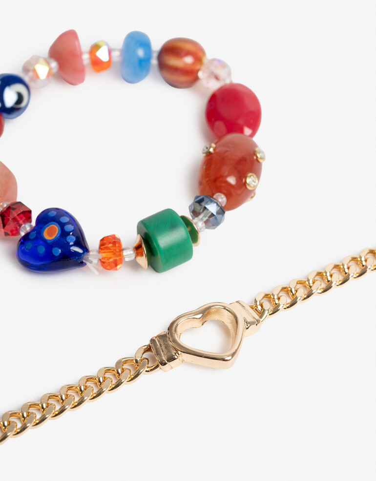 Pulseras Flexibles Set De Pulseras - Combinacion Multicolor