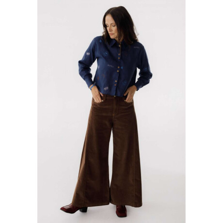 Pantalón Wide XL Corderoy Chocolate