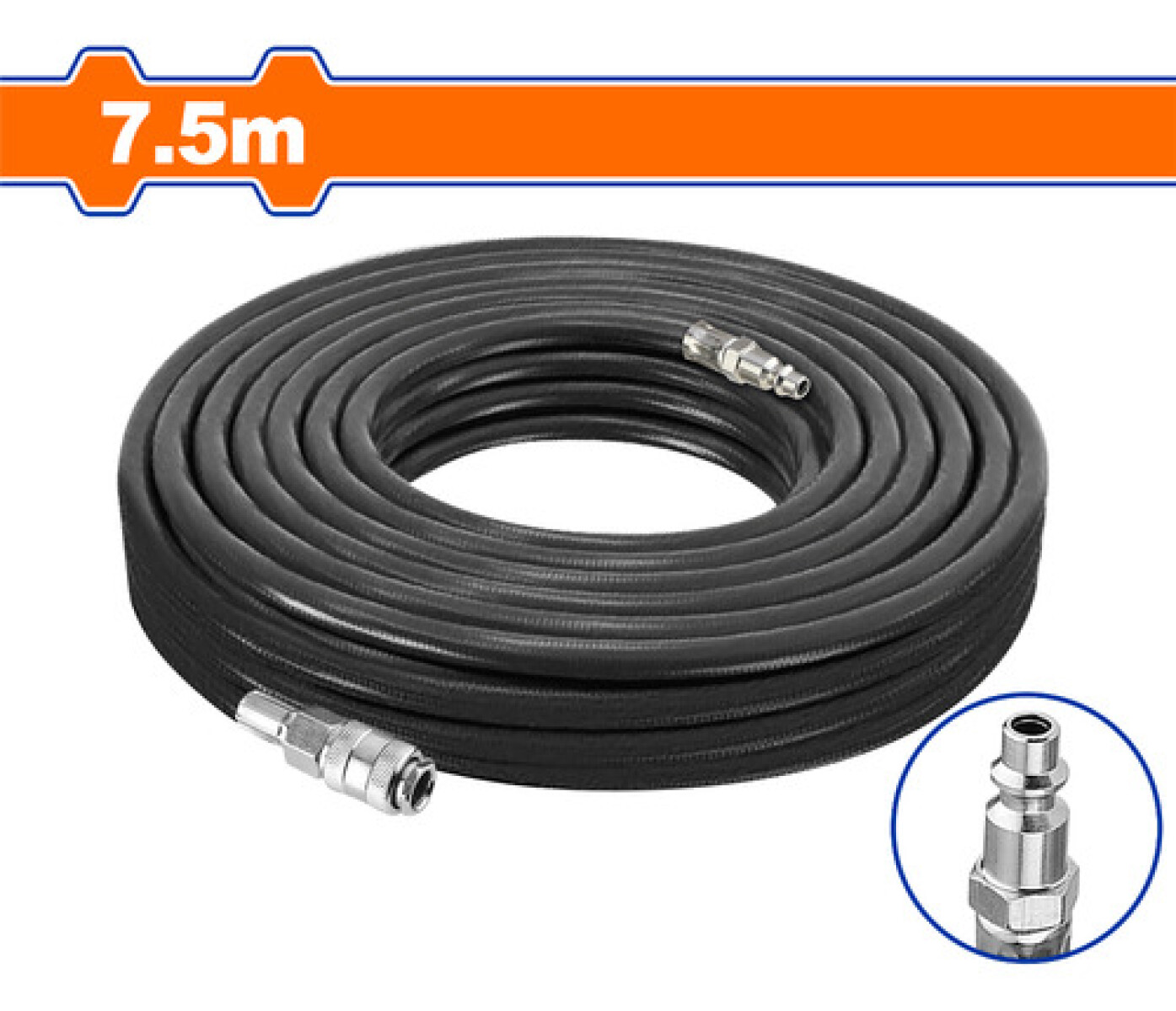 MANGUERA GOMA PARA COMPRESOR 7.5M 1/4 NPT WADFOW UWQG2E07 