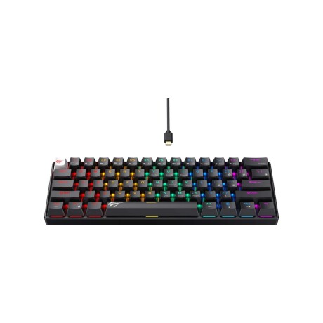 Teclado Gamer Havit Kb903l Negro Rgb Retroiluminado Teclado Gamer Havit Kb903l Negro Rgb Retroiluminado