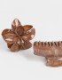 Broches Sets Hawaianas Set De Broches Con Glitter - Marron Chocolate