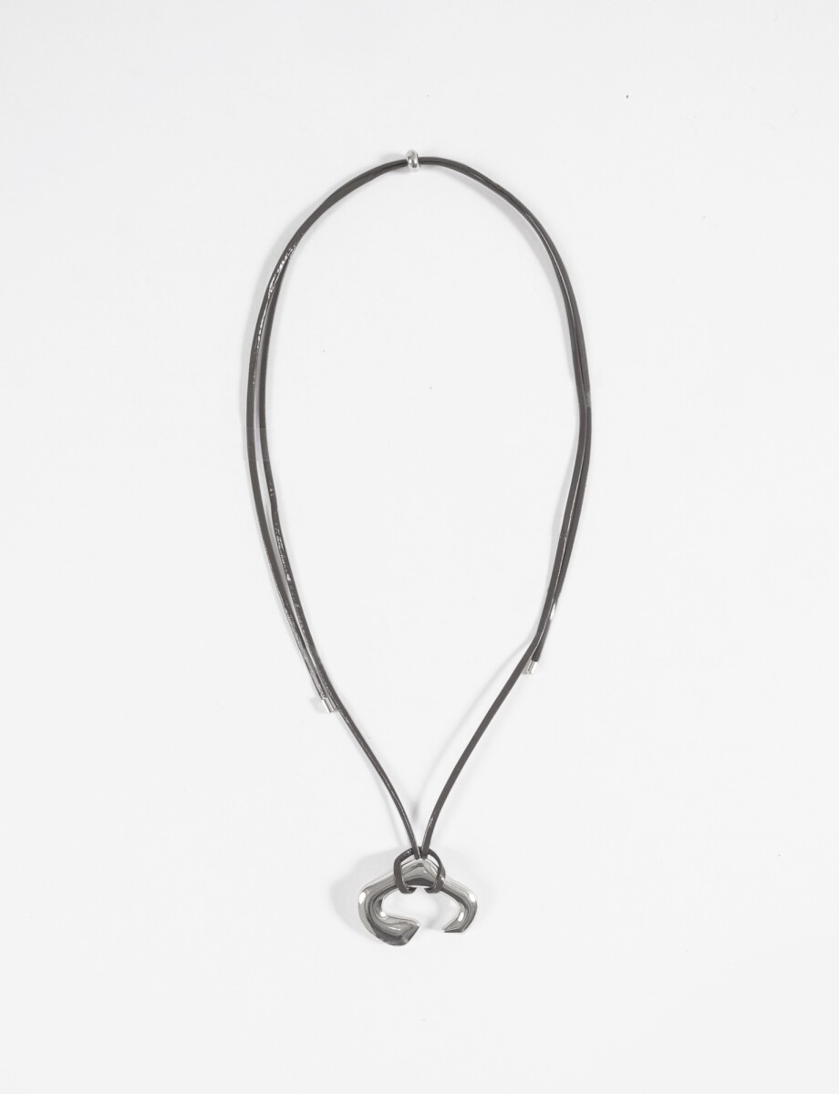 Collar cordón metal bull - plateado 