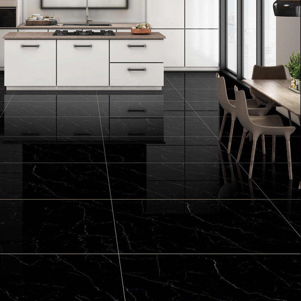PORCELANATO FLASH BLACK 60x120 CM HIGH GLOSS Porcelanato Flash Black 60x120 Cm High Gloss