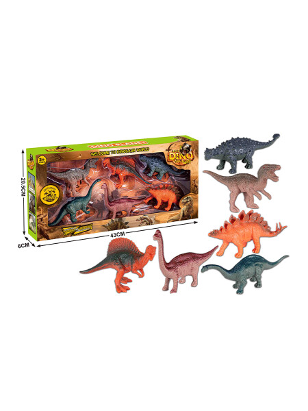 DINOSAURIOS SET x 6 MULTICOLOR