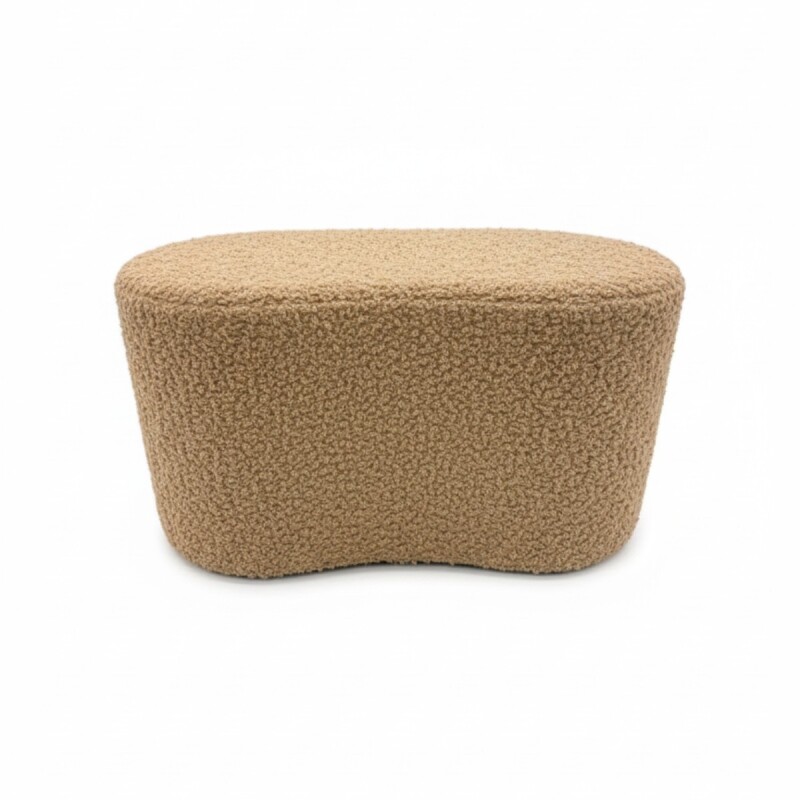 PUFF FELPUDO BEIGE OSC 50X30X40CM Unica