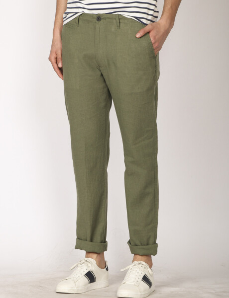 080707 PANTALÓN LINO HARRY Verde